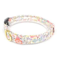 画像1: 子猫用首輪・エアリー首輪・リバティ・ファブリックス猫首輪（Emma and Georgina/エマアンドジョージーナ）アプリコット (1)