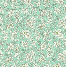 画像9: 子猫用首輪・エアリー首輪・LIBERTY Fabrics・リバティ・ファブリックス猫首輪（リバティプリント カペル）グリーン系 (9)