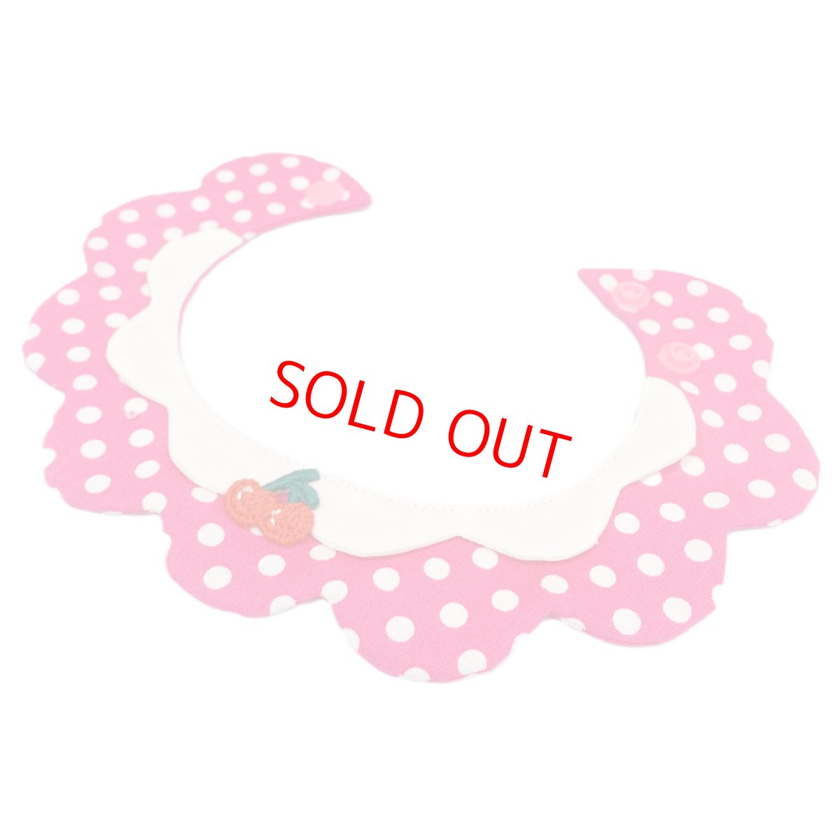 画像2: ストロベリークリームソーダ/猫のスタイ首輪/ダブル衿【ショートタイプ】 (2)