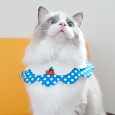 画像6: レモンークリームソーダ/猫のスタイ首輪/ダブル衿【ロングタイプ】 (6)