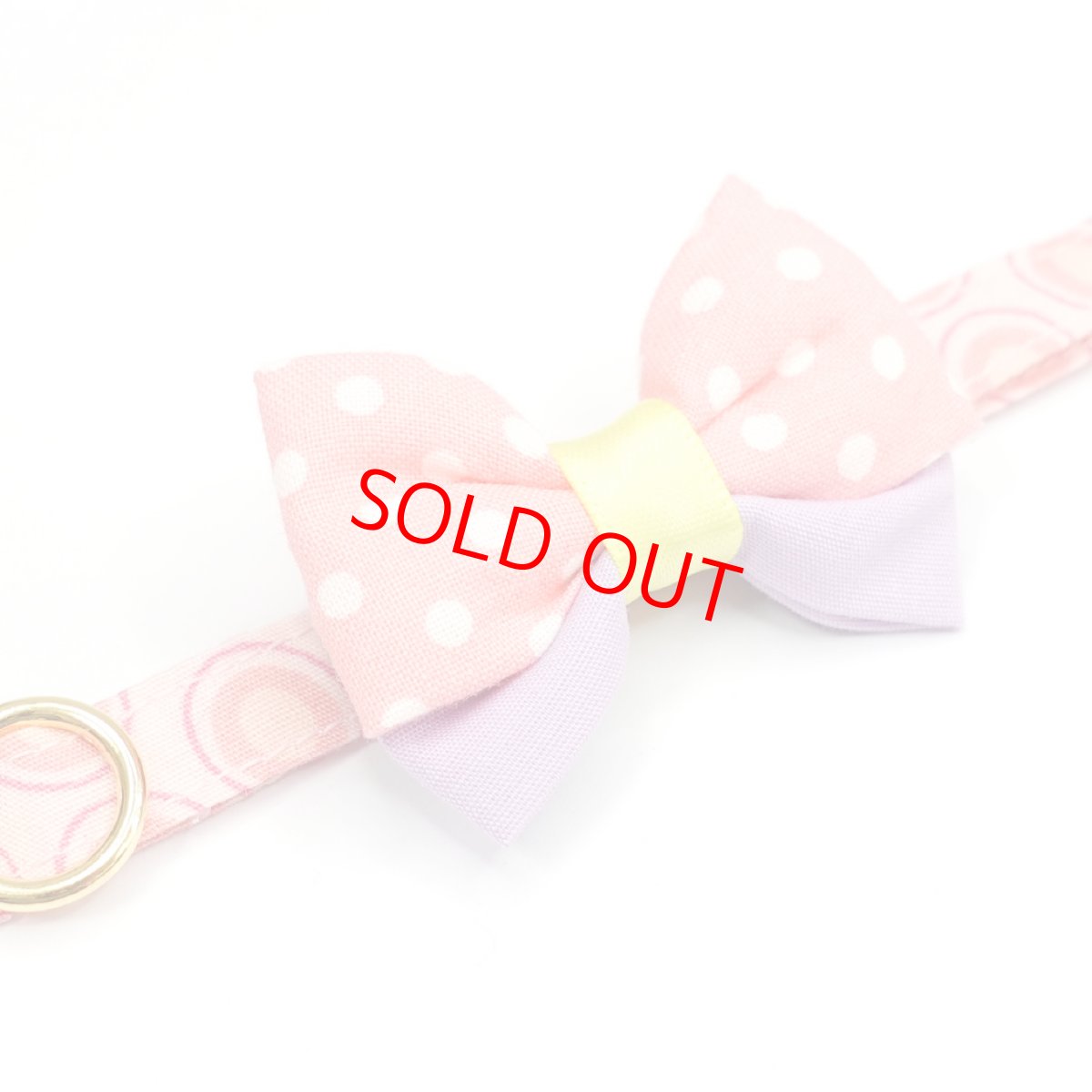 画像7: IRODORI・リボン/セレクトパーツ/ピンクドット×イエロー（首輪は別売りです） (7)