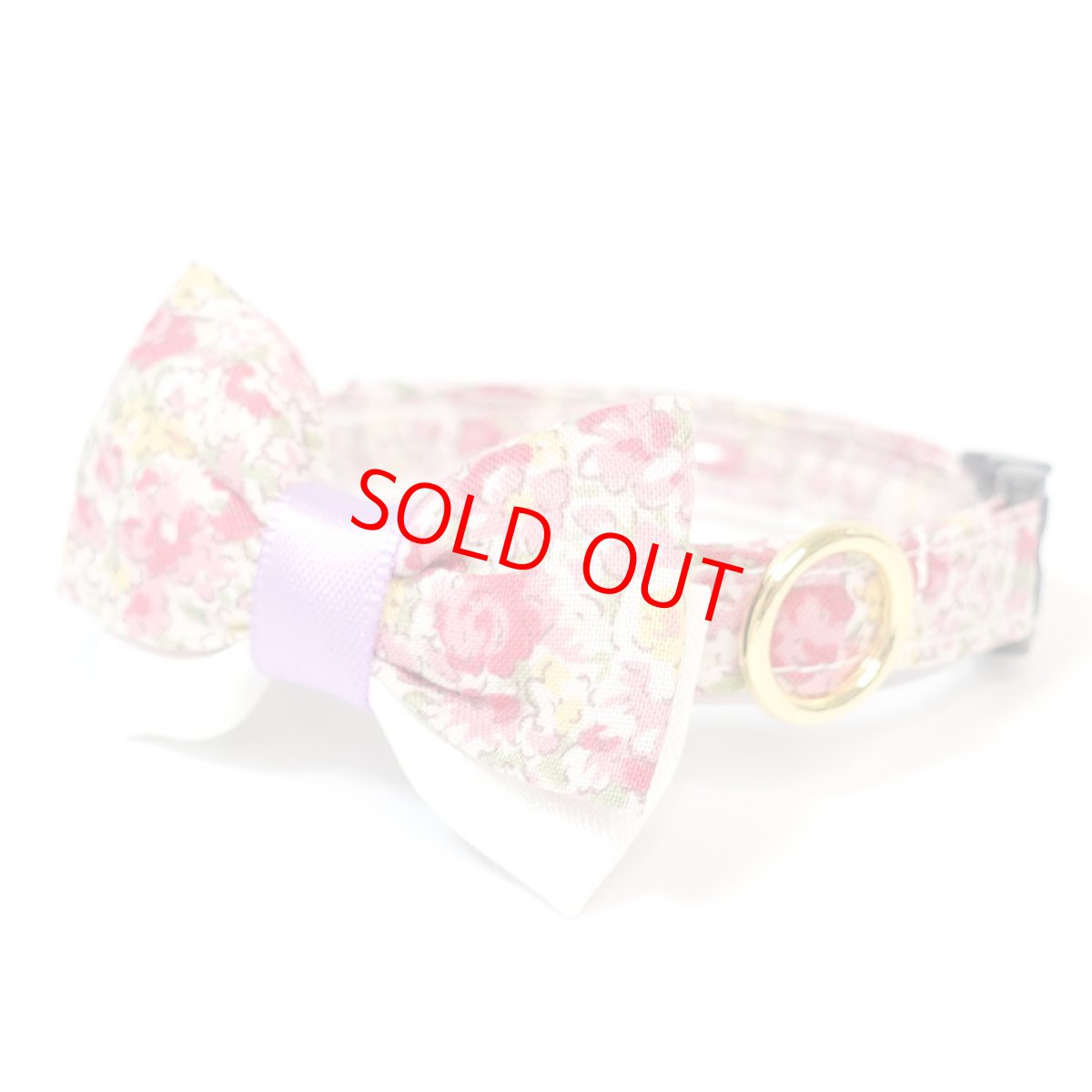 画像2: IRODORI・リボン/セレクトパーツ/花柄×パープル（首輪は別売りです） (2)