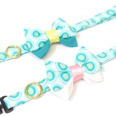 画像11: IRODORI・リボン/セレクトパーツ/楕円ドットグリーンー×イエロー（首輪は別売りです） (11)