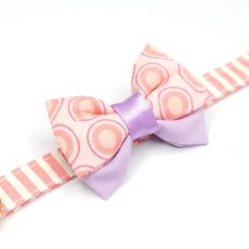 画像7: IRODORI・猫首輪・シンプル猫首輪/ピンクボーダー柄（リボン等の飾りパーツは別売りです） (7)