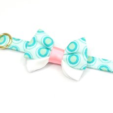 画像5: IRODORI・猫首輪・シンプル猫首輪/グリーン楕円ドット柄（リボン等の飾りパーツは別売りです） (5)