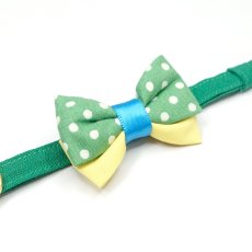 画像11: IRODORI・猫首輪・シンプル猫首輪/グリーン無地（リボン等の飾りパーツは別売りです） (11)