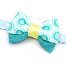 画像5: IRODORI・猫首輪・シンプル猫首輪/水色ドット柄（リボン等の飾りパーツは別売りです） (5)