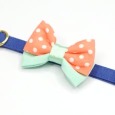 画像6: IRODORI・リボン/セレクトパーツ/オレンジドット（首輪は別売りです） (6)