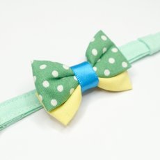 画像5: IRODORI・リボン/セレクトパーツ/グリーンドット（首輪は別売りです） (5)
