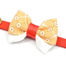 画像3: IRODORI・リボン/セレクトパーツ/オレンジレトロ柄（首輪は別売りです） (3)