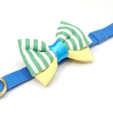 画像9: IRODORI・猫首輪・シンプル猫首輪/ブルー無地（リボン等の飾りパーツは別売りです） (9)