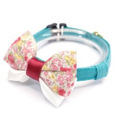 画像3: IRODORI・猫首輪・シンプル猫首輪/ブルーグリーン無地（リボン等の飾りパーツは別売りです） (3)