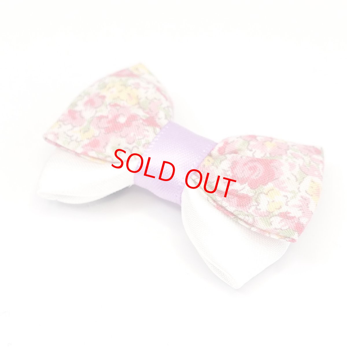 画像1: IRODORI・リボン/セレクトパーツ/花柄×パープル（首輪は別売りです） (1)