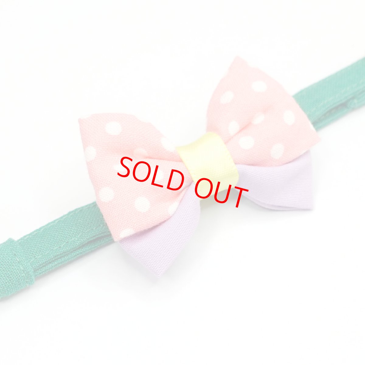 画像11: IRODORI・リボン/セレクトパーツ/ピンクドット×イエロー（首輪は別売りです） (11)