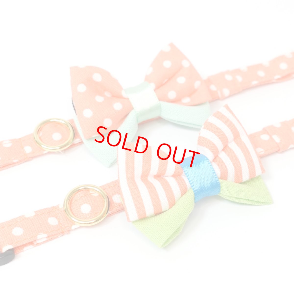 画像13: IRODORI・リボン/セレクトパーツ/オレンジドット（首輪は別売りです） (13)