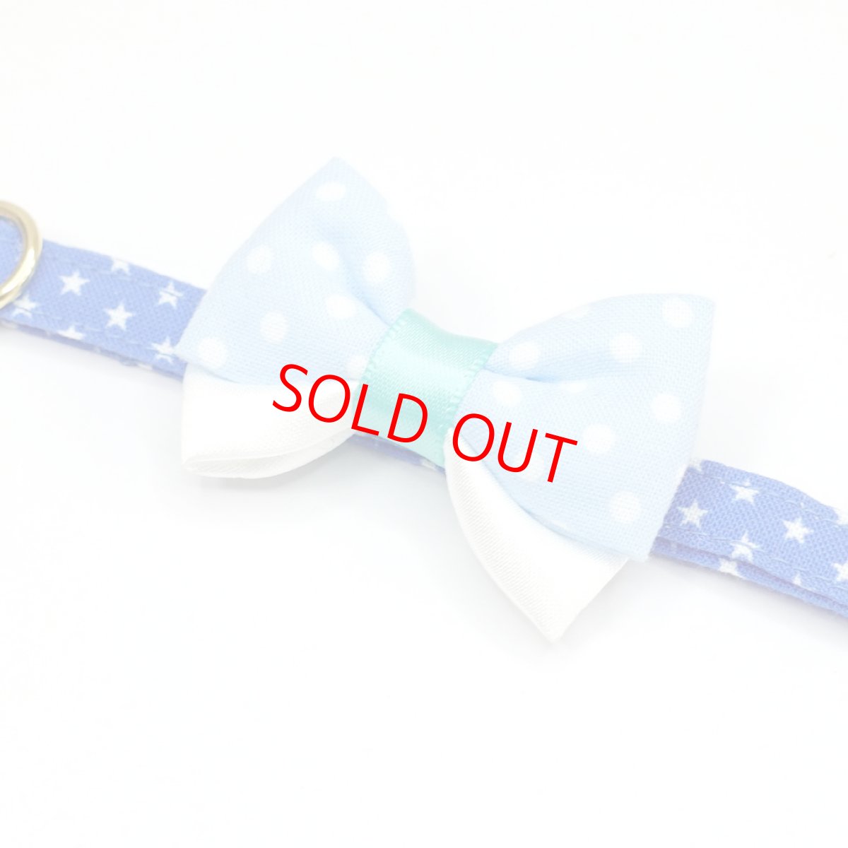 画像9: IRODORI・リボン/セレクトパーツ/水色ドット×水色（首輪は別売りです） (9)