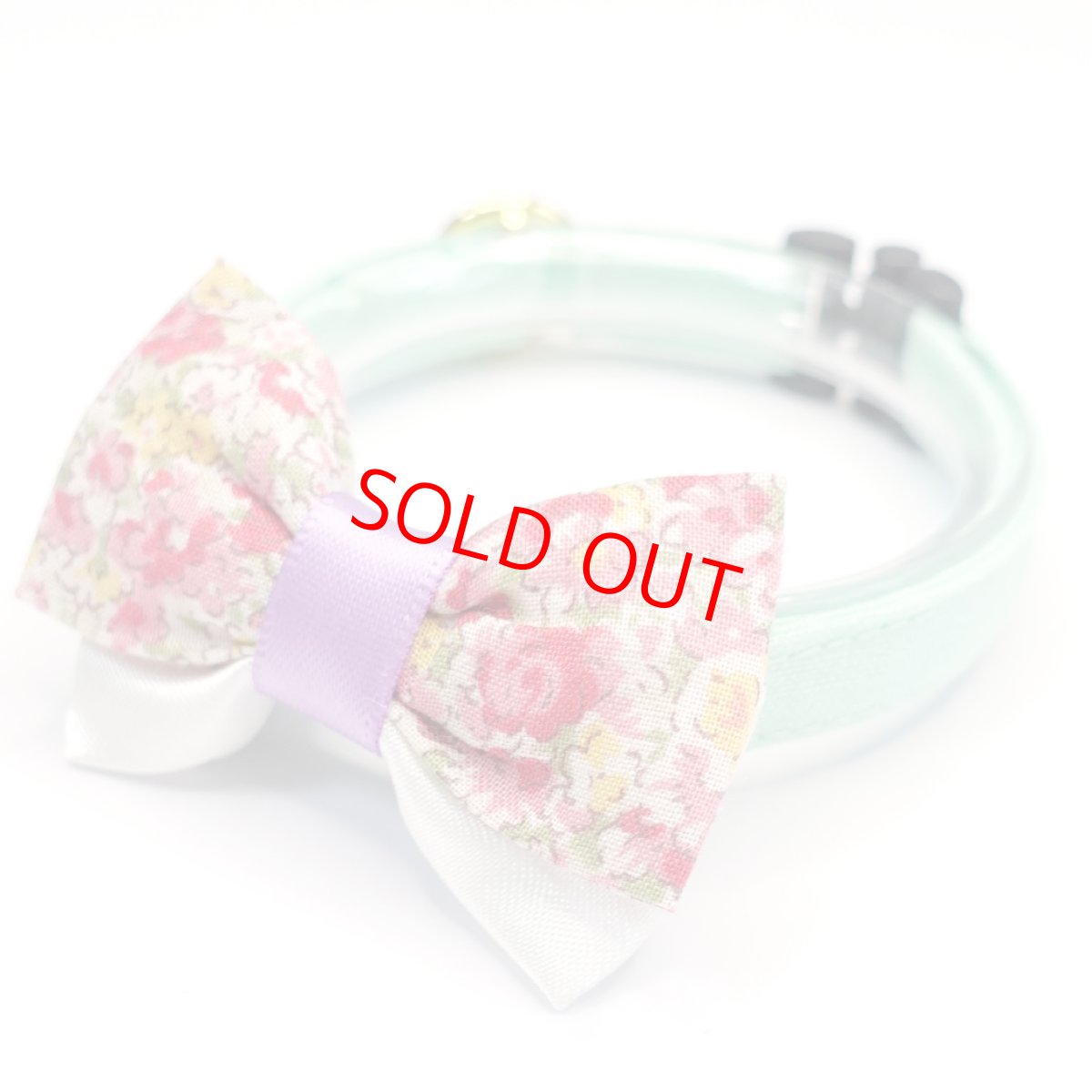 画像5: IRODORI・リボン/セレクトパーツ/花柄×パープル（首輪は別売りです） (5)