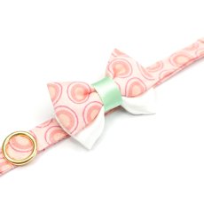 画像4: IRODORI・猫首輪・シンプル猫首輪/ピンク楕円ドット柄（リボン等の飾りパーツは別売りです） (4)