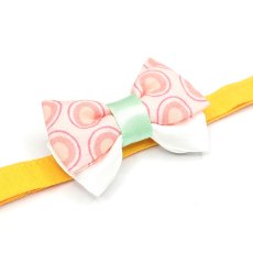 画像6: IRODORI・リボン/セレクトパーツ/楕円ドットピンク×グリーン（首輪は別売りです） (6)