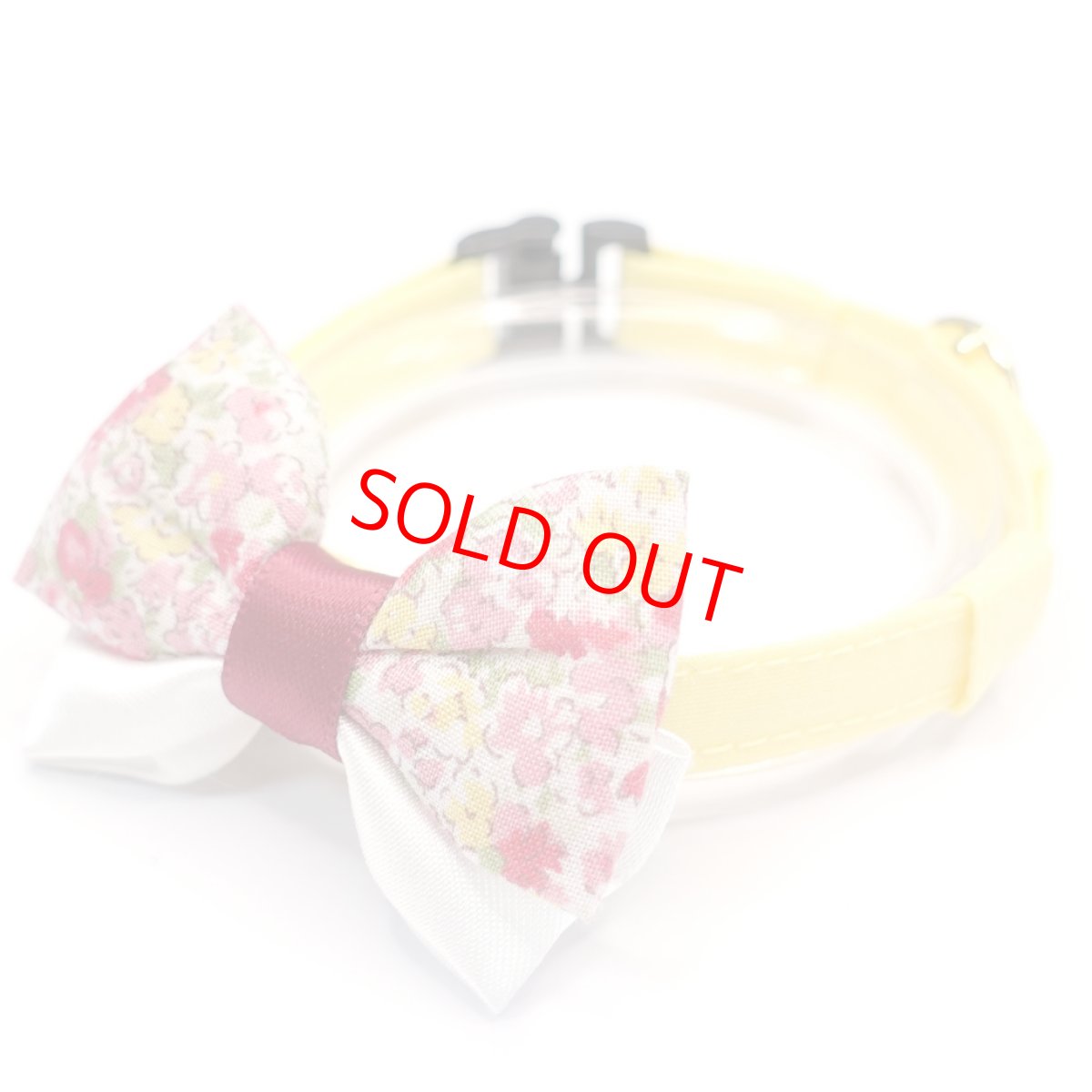 画像26: IRODORI・猫首輪・シンプル猫首輪/イエロー無地（リボン等の飾りパーツは別売りです） (26)