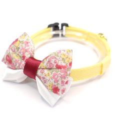 画像26: IRODORI・猫首輪・シンプル猫首輪/イエロー無地（リボン等の飾りパーツは別売りです） (26)