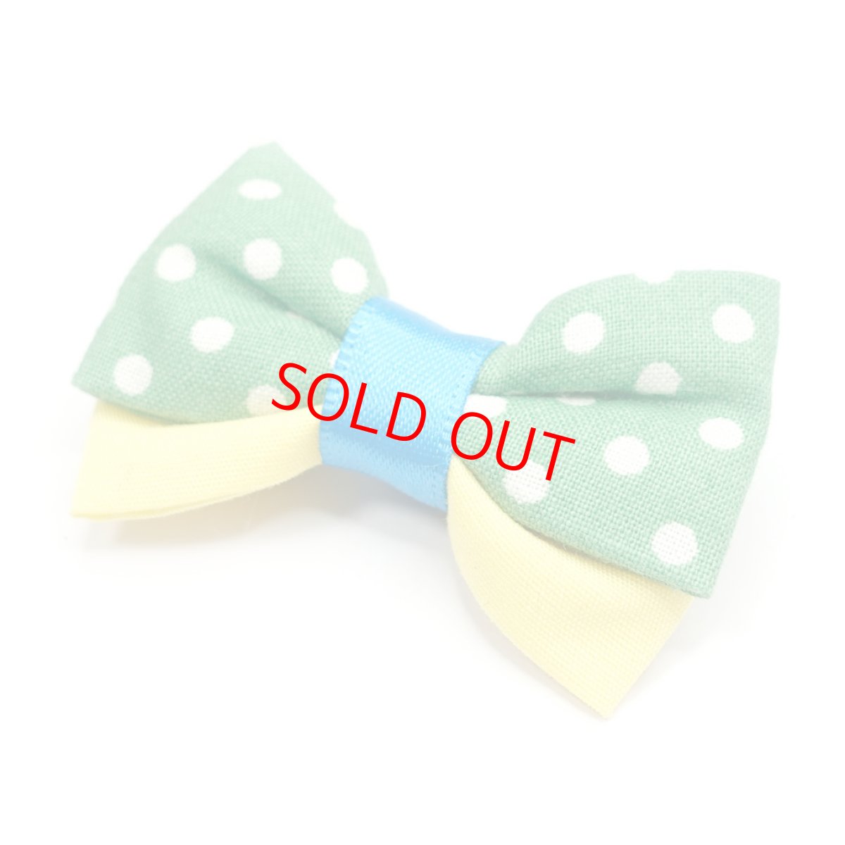 画像1: IRODORI・リボン/セレクトパーツ/グリーンドット（首輪は別売りです） (1)