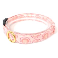 画像1: IRODORI・猫首輪・シンプル猫首輪/ピンク楕円ドット柄（リボン等の飾りパーツは別売りです） (1)