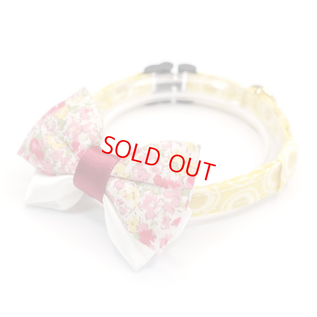 画像4: IRODORI・リボン/セレクトパーツ/花柄×ワインレッド（首輪は別売りです） (4)