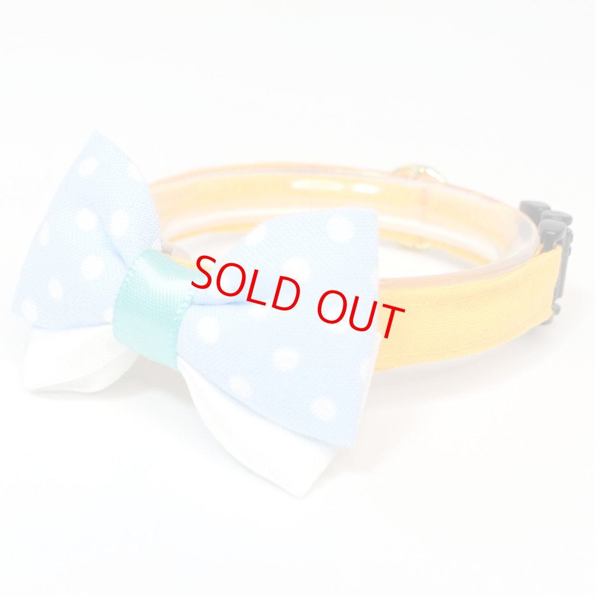 画像12: IRODORI・リボン/セレクトパーツ/水色ドット×水色（首輪は別売りです） (12)