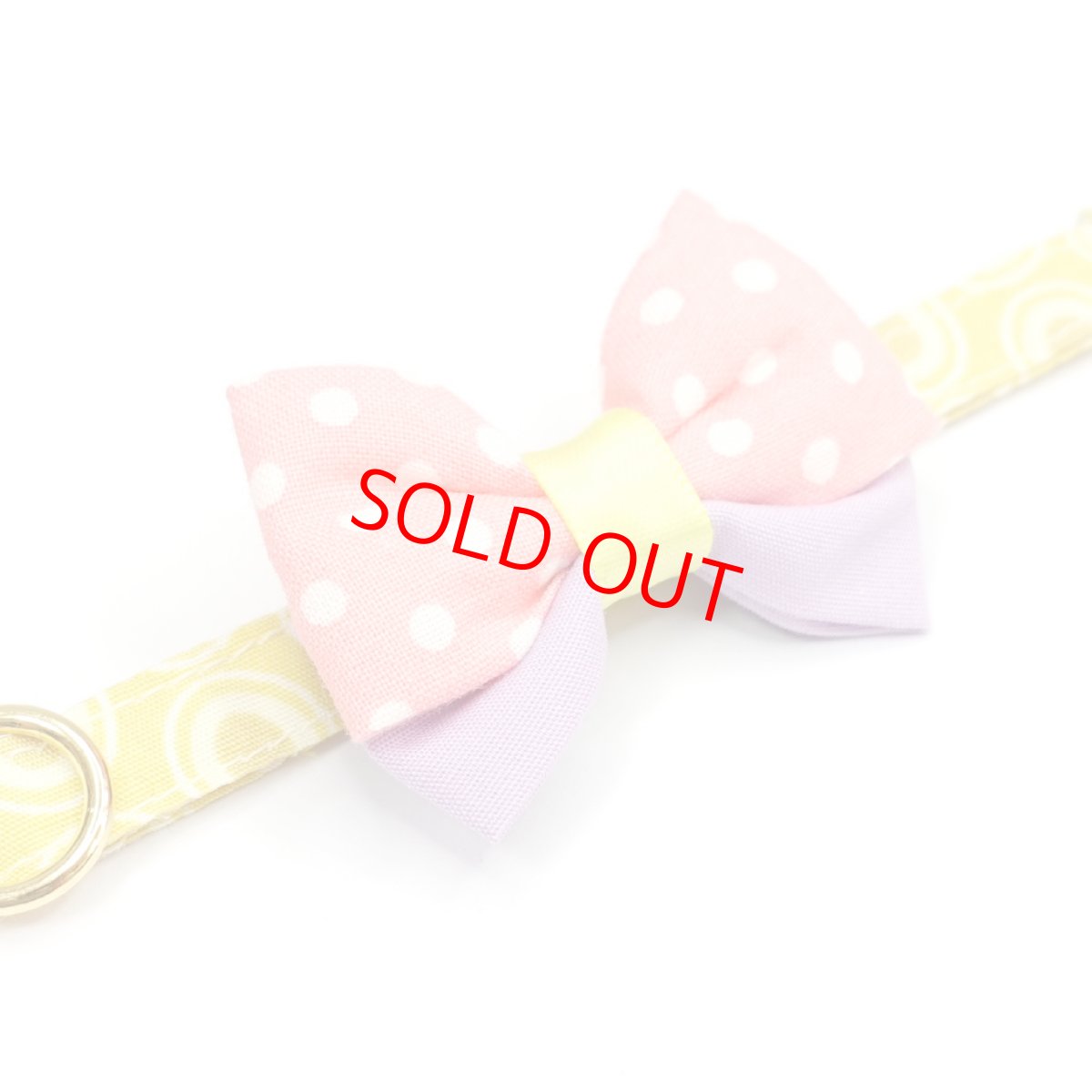 画像8: IRODORI・リボン/セレクトパーツ/ピンクドット×イエロー（首輪は別売りです） (8)