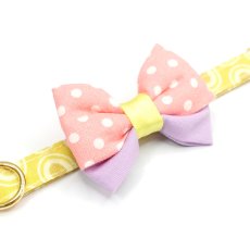 画像8: IRODORI・リボン/セレクトパーツ/ピンクドット×イエロー（首輪は別売りです） (8)