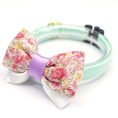画像3: IRODORI・猫首輪・シンプル猫首輪/ミントグリーン無地（リボン等の飾りパーツは別売りです） (3)