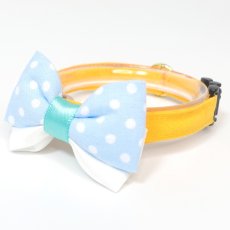 画像6: IRODORI・猫首輪・シンプル猫首輪/山吹色無地（リボン等の飾りパーツは別売りです） (6)