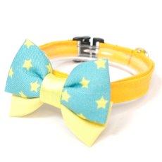 画像5: IRODORI・猫首輪・シンプル猫首輪/山吹色無地（リボン等の飾りパーツは別売りです） (5)