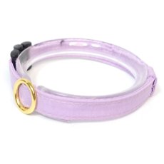 画像1: IRODORI・猫首輪・シンプル猫首輪/パープル無地（リボン等の飾りパーツは別売りです） (1)