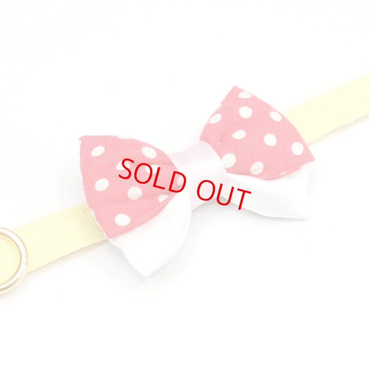 画像13: IRODORI・猫首輪・シンプル猫首輪/イエロー無地（リボン等の飾りパーツは別売りです） (13)