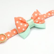 画像3: IRODORI・リボン/セレクトパーツ/オレンジドット（首輪は別売りです） (3)