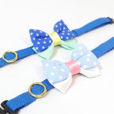 画像10: IRODORI・猫首輪・シンプル猫首輪/ブルー無地（リボン等の飾りパーツは別売りです） (10)