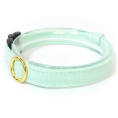 画像1: IRODORI・猫首輪・シンプル猫首輪/ミントグリーン無地（リボン等の飾りパーツは別売りです） (1)