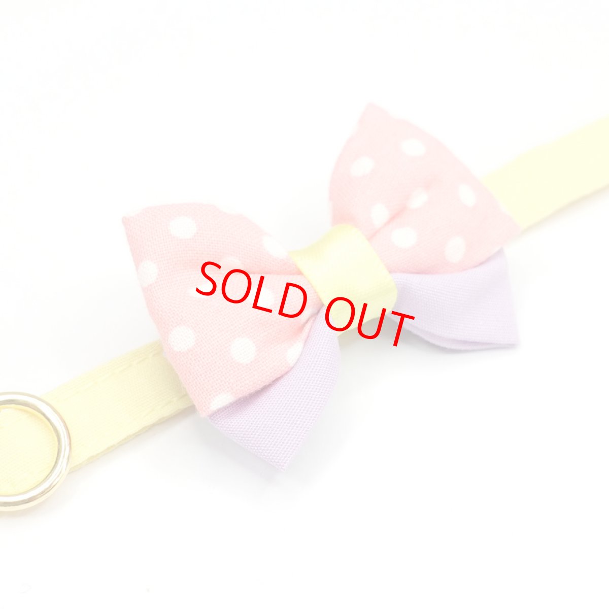 画像15: IRODORI・猫首輪・シンプル猫首輪/イエロー無地（リボン等の飾りパーツは別売りです） (15)