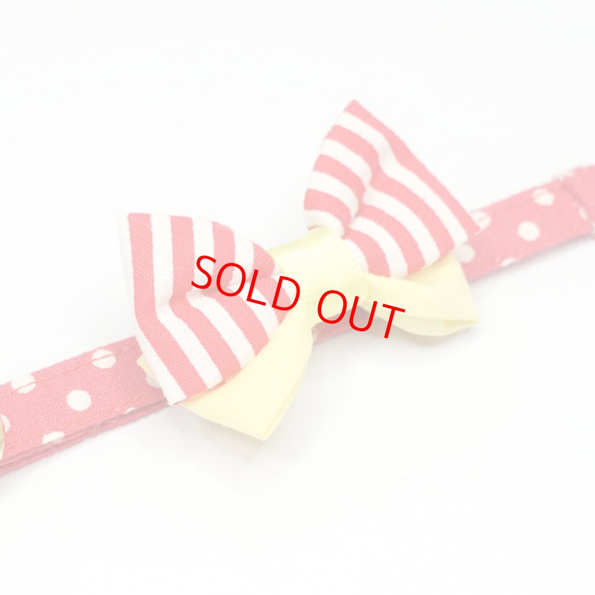 画像5: IRODORI・猫首輪・シンプル猫首輪/赤ドット柄（リボン等の飾りパーツは別売りです） (5)