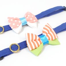 画像8: IRODORI・猫首輪・シンプル猫首輪/ネイビーブルー無地（リボン等の飾りパーツは別売りです） (8)