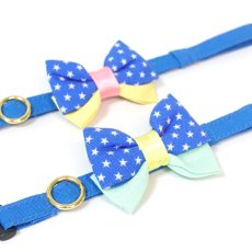 画像12: IRODORI・猫首輪・シンプル猫首輪/ブルー無地（リボン等の飾りパーツは別売りです） (12)