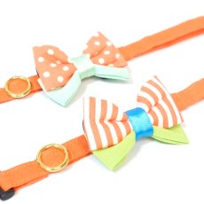 画像10: IRODORI・リボン/セレクトパーツ/オレンジドット（首輪は別売りです） (10)