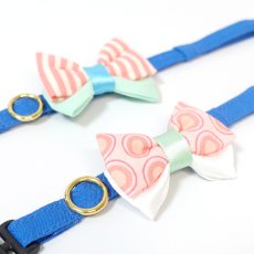 画像10: IRODORI・リボン/セレクトパーツ/楕円ドットピンク×グリーン（首輪は別売りです） (10)