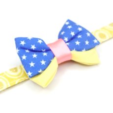 画像2: IRODORI・猫首輪・シンプル猫首輪/イエロー楕円ドット柄（リボン等の飾りパーツは別売りです） (2)