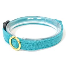 画像1: IRODORI・猫首輪・シンプル猫首輪/ブルーグリーン無地（リボン等の飾りパーツは別売りです） (1)