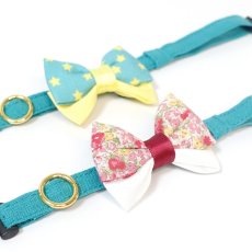 画像16: IRODORI・猫首輪・シンプル猫首輪/ブルーグリーン無地（リボン等の飾りパーツは別売りです） (16)