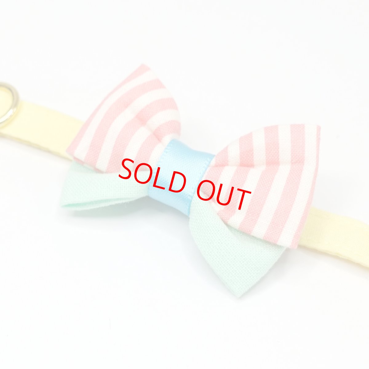 画像19: IRODORI・猫首輪・シンプル猫首輪/イエロー無地（リボン等の飾りパーツは別売りです） (19)