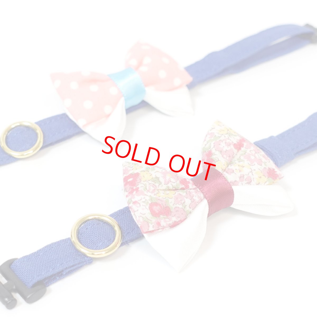 画像6: IRODORI・リボン/セレクトパーツ/花柄×ワインレッド（首輪は別売りです） (6)